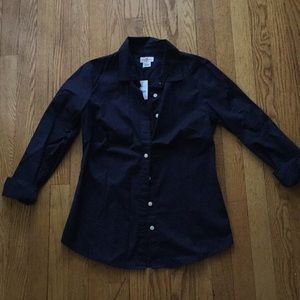 NWT J. Crew navy button down shirt, size small